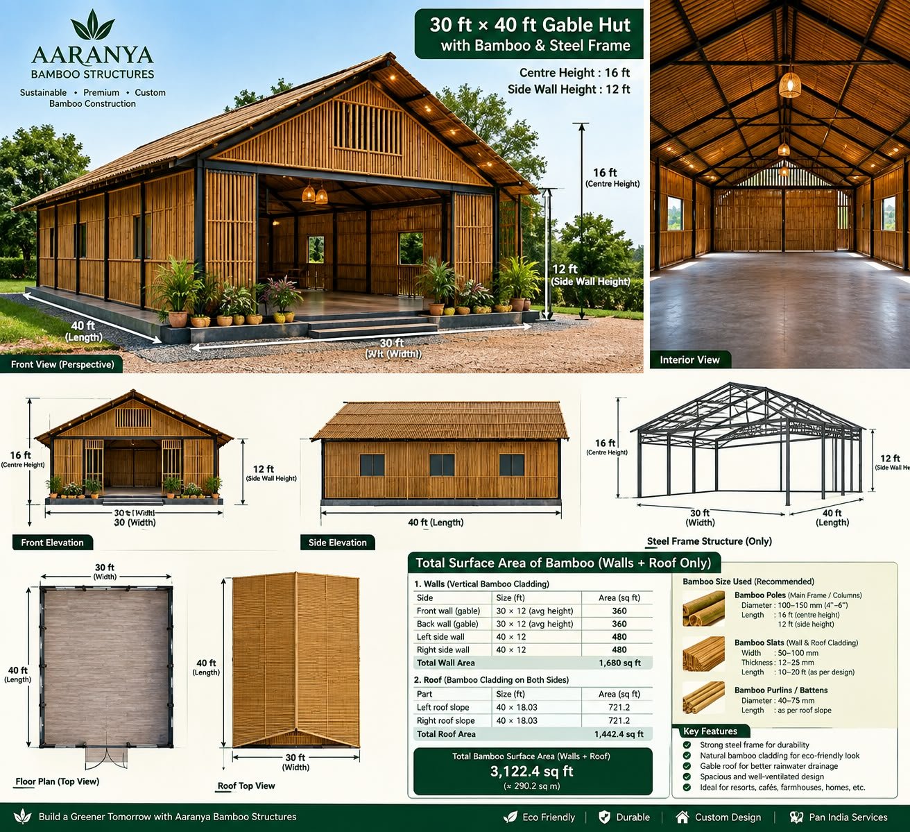 Steel with Bamboo Finish